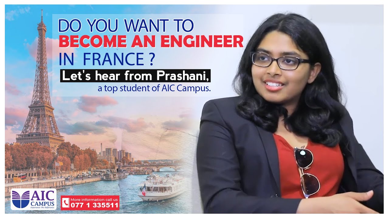 Become an Engineer in France. Congratulations Prashani for graduating in the field of Engineering.